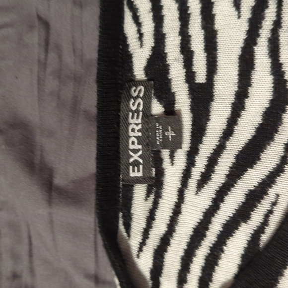 Like New Express Colorblock Zebra Sweater Dress - Picture 3 of 4